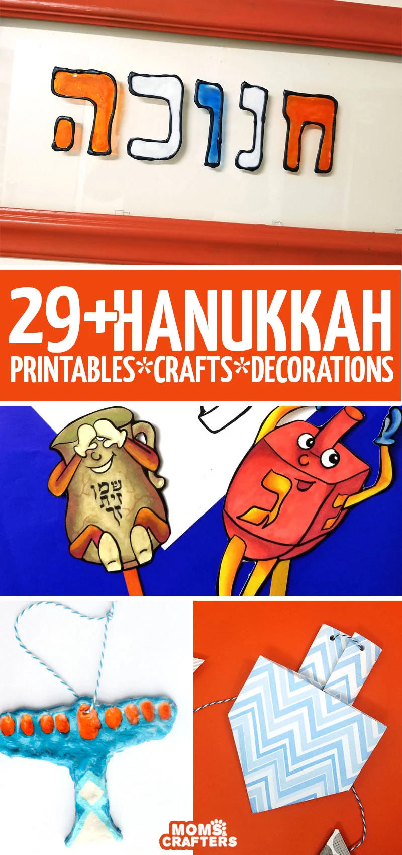 Over 30 Hanukkah crafts and ideas! This huge list includes free printable hanukkah coloring pages for kids and adults, Chanukah crafts for preschool, kids, teens ,and grown-ups, Hanukkah decorations, and more!