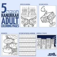 5 Hanukkah Coloring Pages for Adults