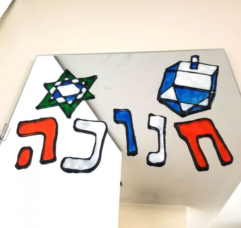 Hanukkah Window Clings Templates – Faux Stained Glass