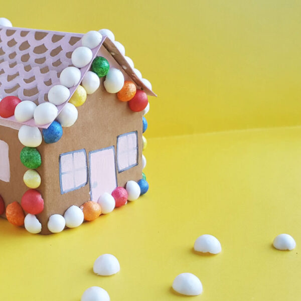 Gingerbread House Craft from Paper – Free Printable Template
