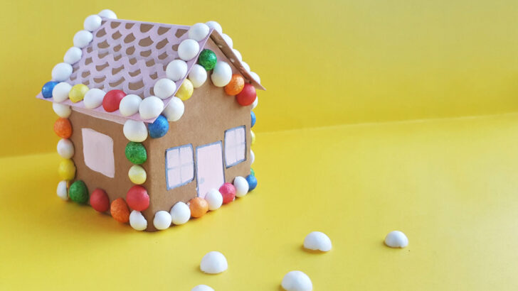 Gingerbread House Craft from Paper – Free Printable Template