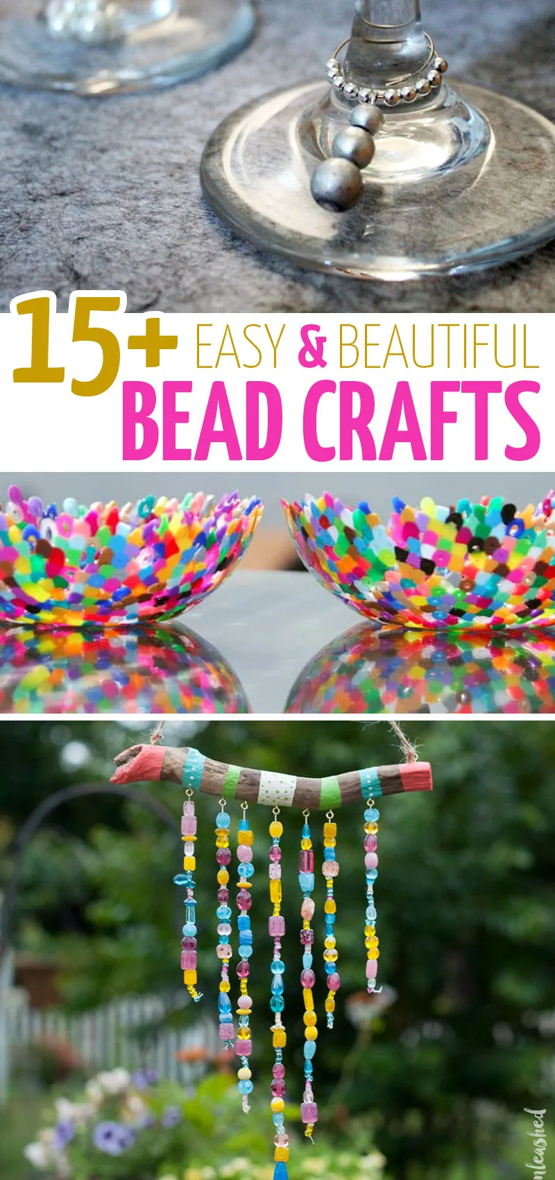 Click for loads of cool bead crafts for kids and adults! These cool things to make with beads include jewelry making crafts for beginners, beaded home decor ideas, and more!