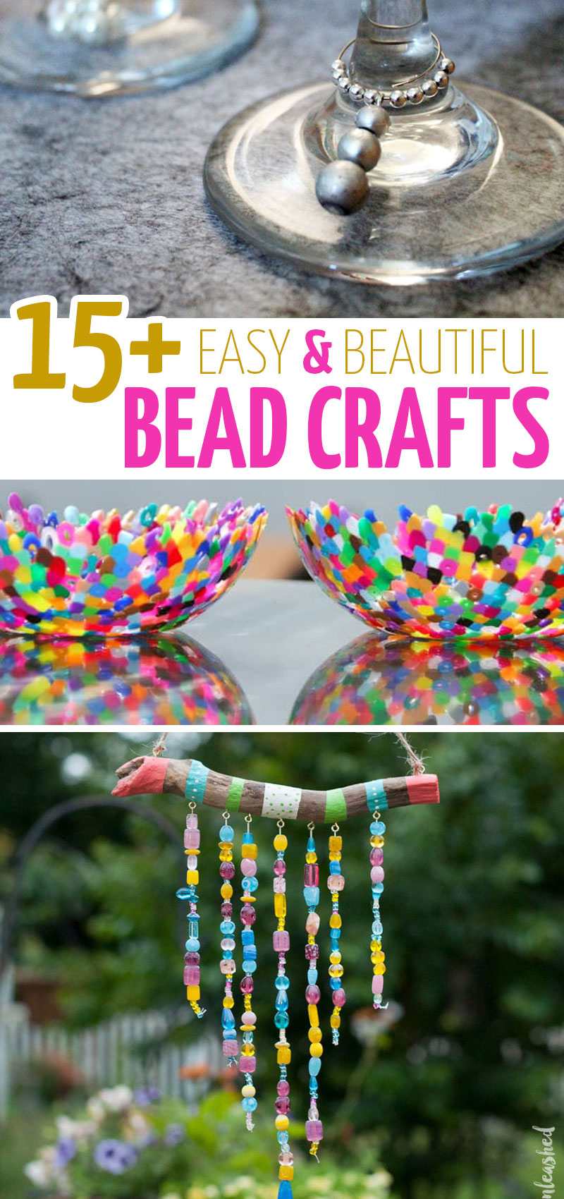 Click for loads of cool bead crafts for kids and adults! These cool things to make with beads include jewelry making crafts for beginners, beaded home decor ideas, and more!