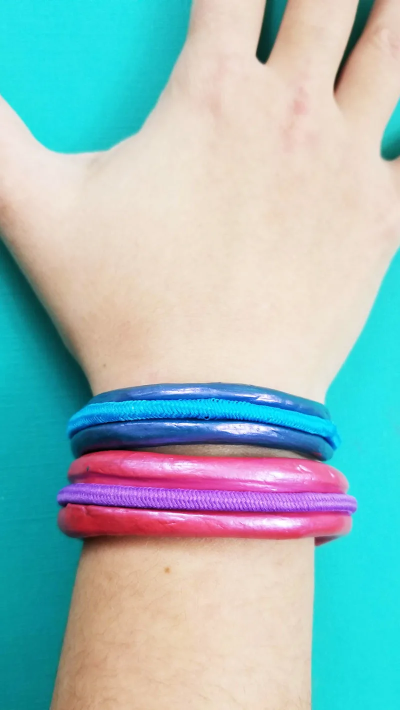 Adorable hair tie bracelets diy tutorial made from air dry clay