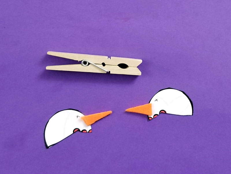 Cute Clothespin Snowman Craft for Kids - Taming Little Monsters