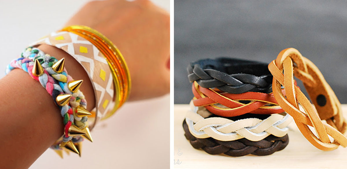 How to Make a Leather and Memory Wire Bracelet - Video Tutorial -