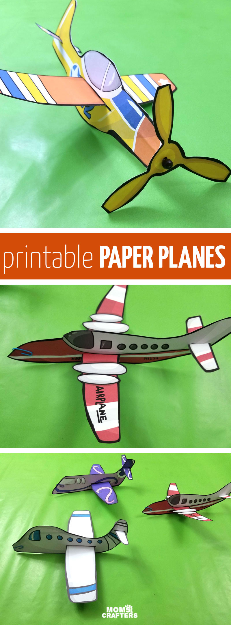 Click for cool templates to make paper planes! These easy paper airplane templates are perfect for travel activities for kids, for teaching about transportation or flight while homeschooling, or just for fun! 