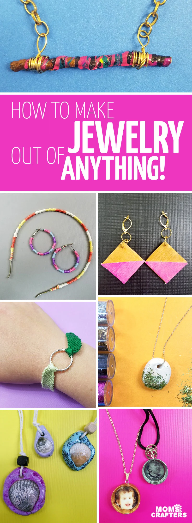 Want to learn how to make jewelry out of anything? Click to learn more about this cool jewelry making book for beginners, teens, tweens, and anyone who wants to learn! You'll also learn the basics of jewelry making, with fun recycled projects, nature proejcts, and more.