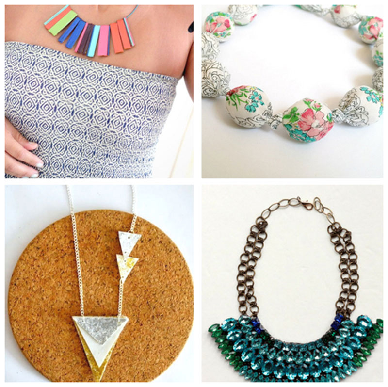 DIY Statement Necklace Ideas * Moms and Crafters