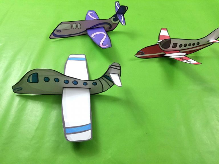 Easy paper airplane templates to print color craft and fly 