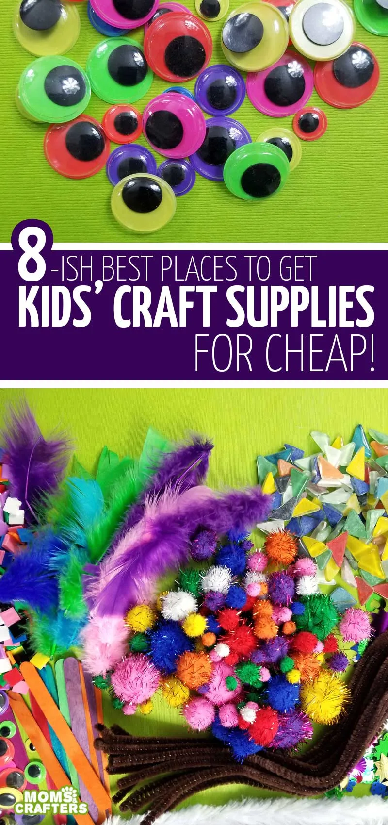 The best places to buy cheap kids art and craft supplies online - from someone who 's been crafting, researching, and price-checking for years!!