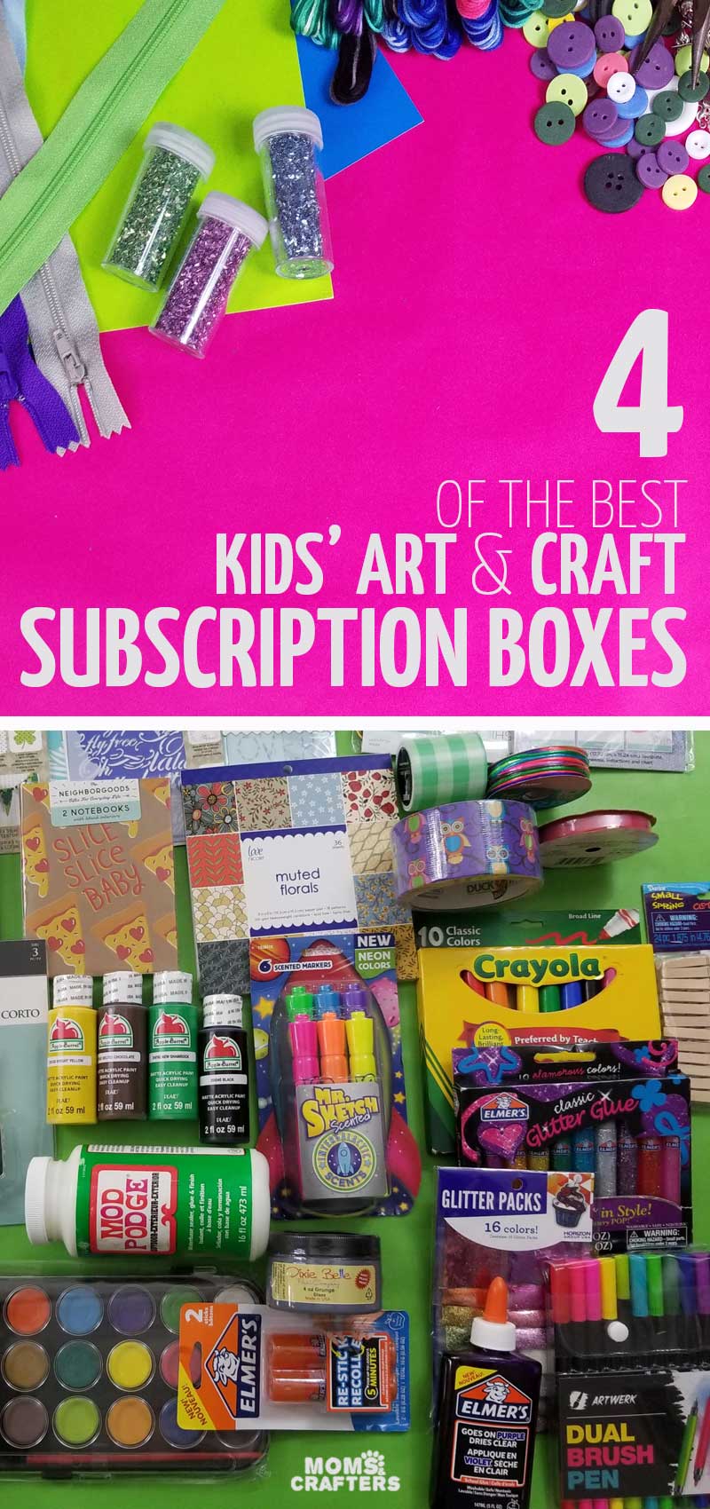 The best kids craft subscription boxes for kids of all ages - toddlers, preschoolers, grade school age, tween and teen! This includes monthly STEM and STEAM activities, arts and crafts perfect for weekends