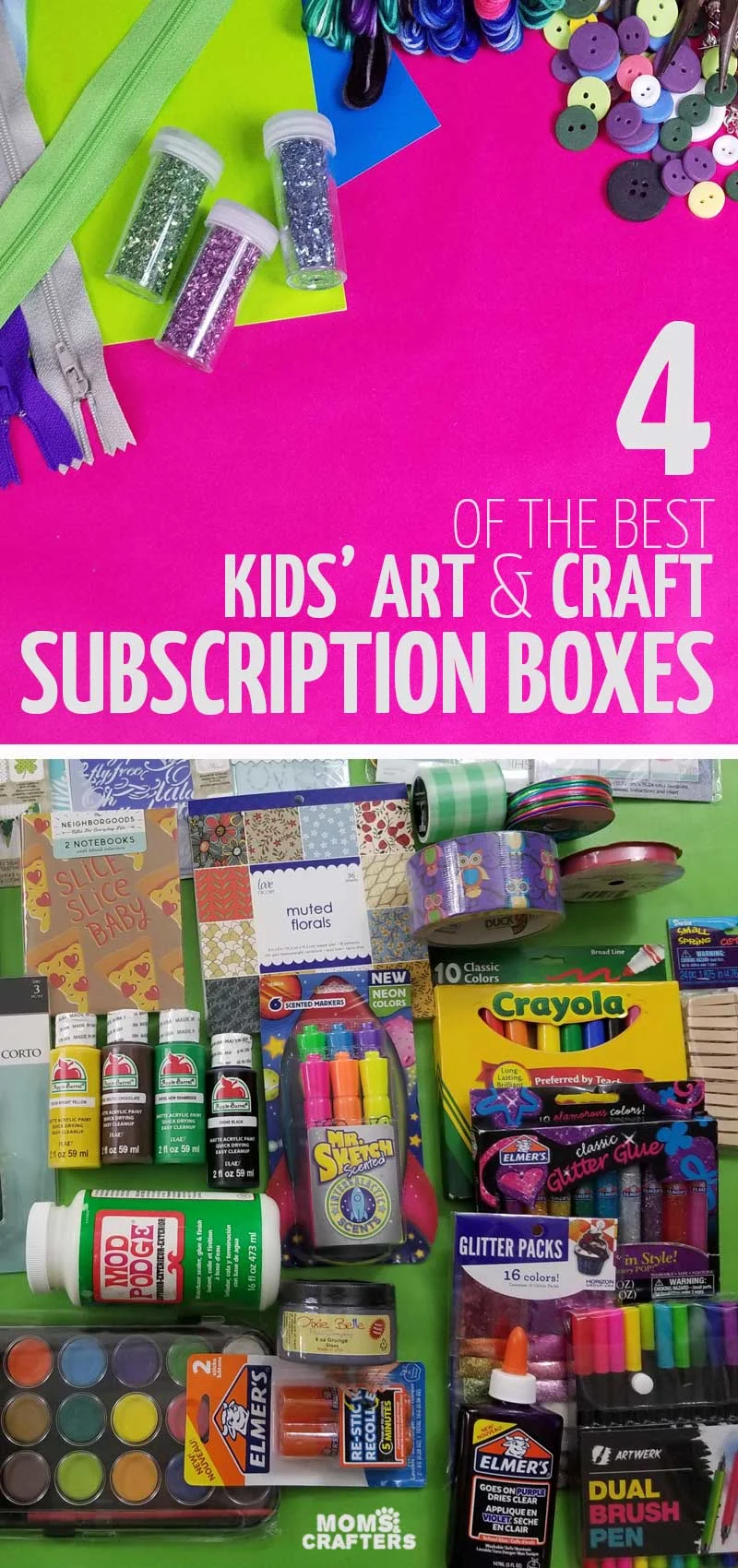 The best kids craft subscription boxes for kids of all ages - toddlers, preschoolers, grade school age, tween and teen! This includes monthly STEM and STEAM activities, arts and crafts perfect for weekends