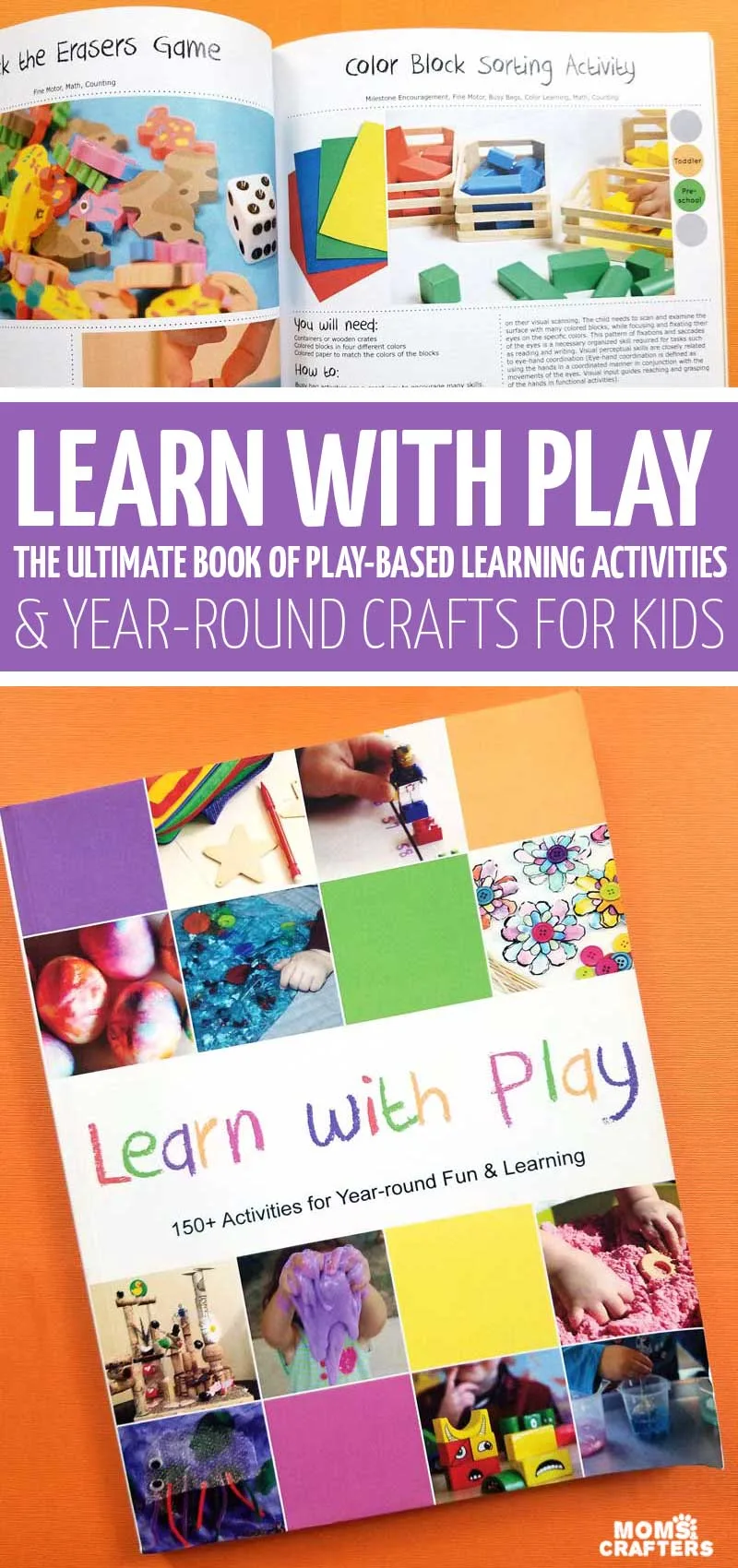 Click to learn more about this amazing, ginormous kids activities book full of fun ideas for learning with play including homeschooling, sensory play, toddler activities, preschool crafts, science, and more boredom busters and educational ideas. 