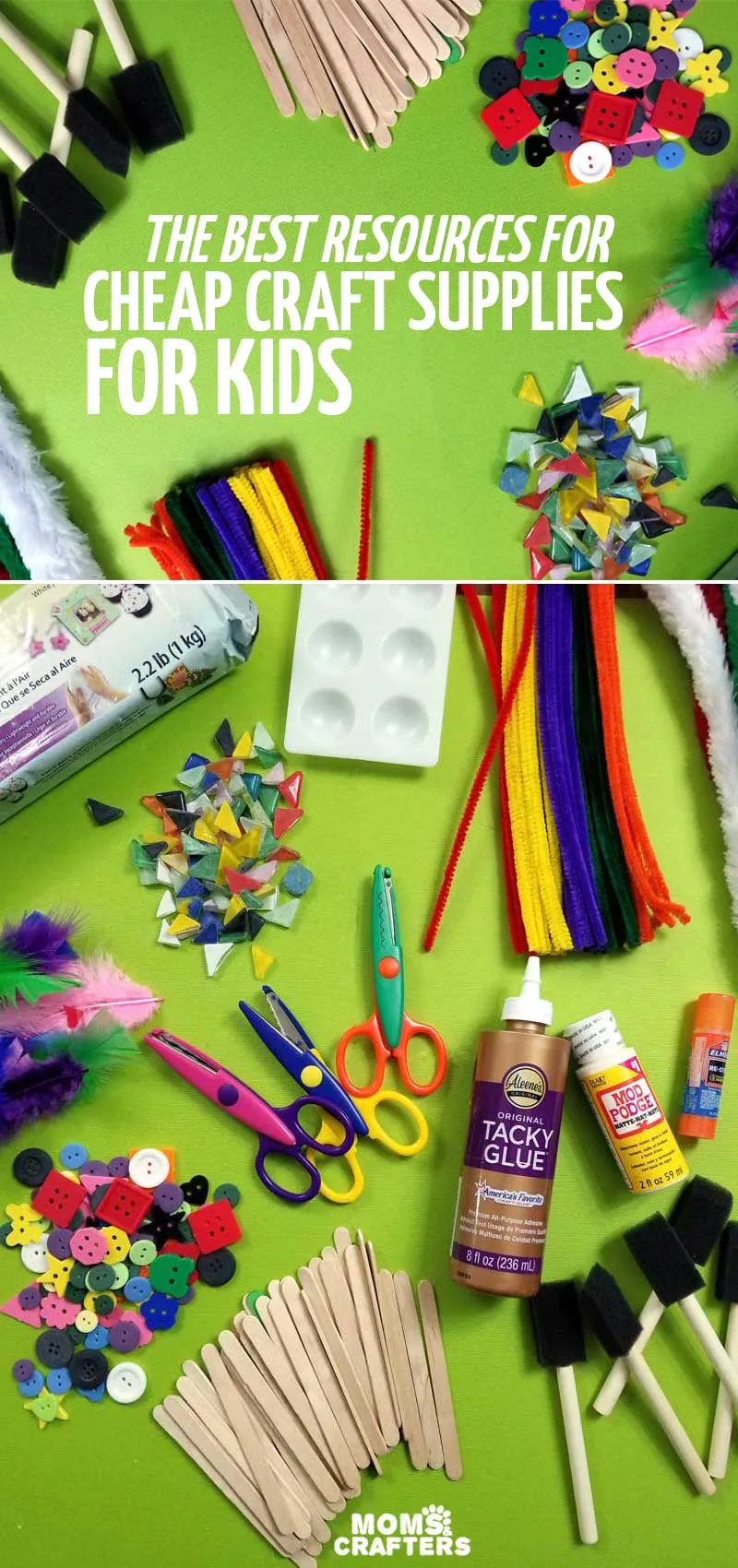 Click for the ultimate resource of cheap kids art and craft supplies to buy online! This shoppin guide will hlep you save money on kids' crafts supplies.