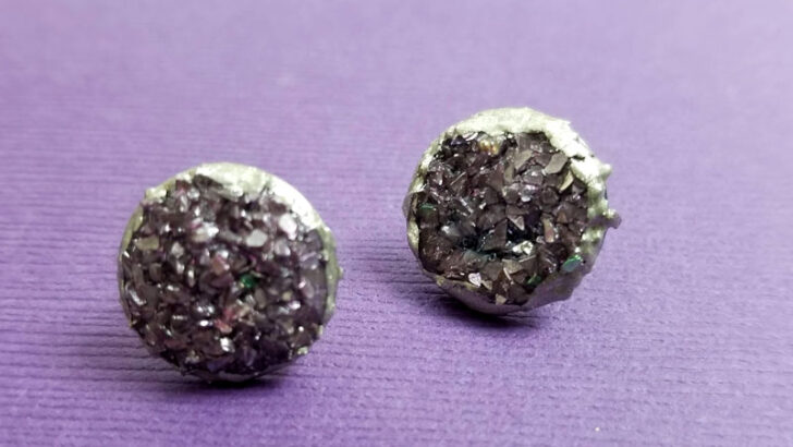 Druzy Earrings DIY Tutorial – Faux Druse Studs