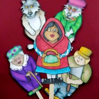 Little Red Riding Hood puppets