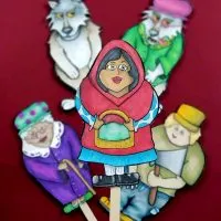 Little Red Riding Hood puppets