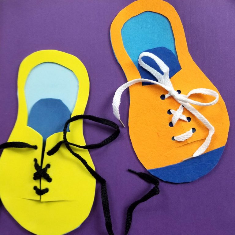 Shoe Tying Practice – Template and DIY Toy