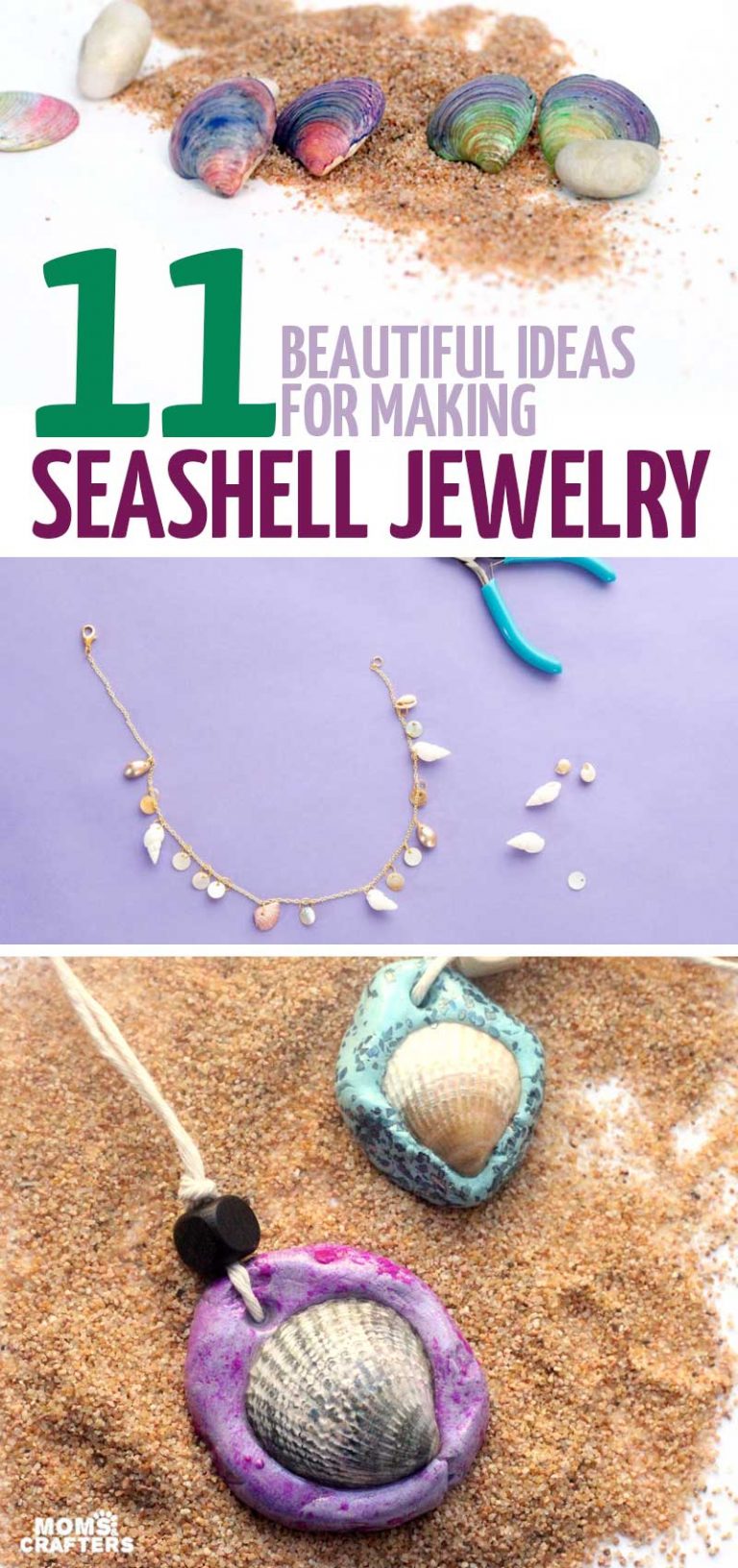 DIY Seashell Jewelry Bracelets, Earrnings, and Necklaces!