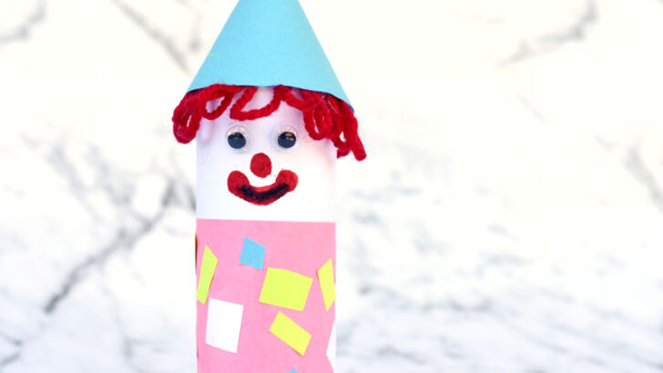Clown Puppet Toilet Paper Roll Craft