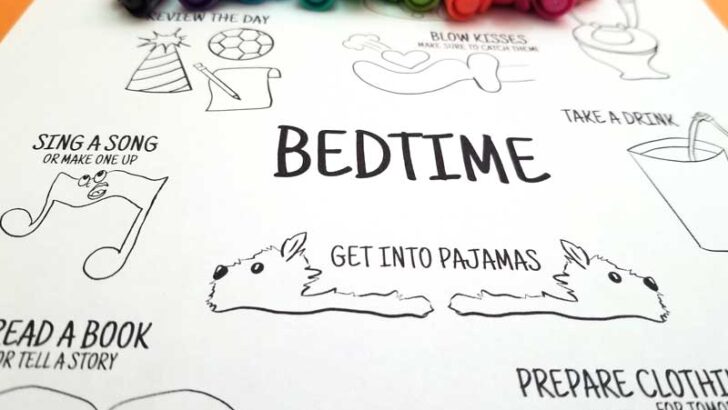 Bedtime Routine Printable Poster