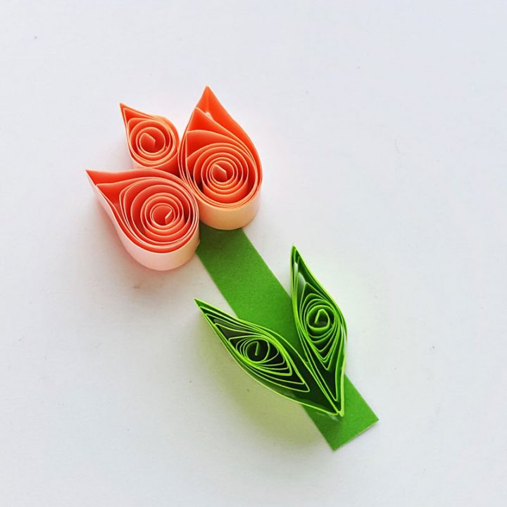 Paper Quilling Tulips Paper Craft for Spring * Moms and Crafters