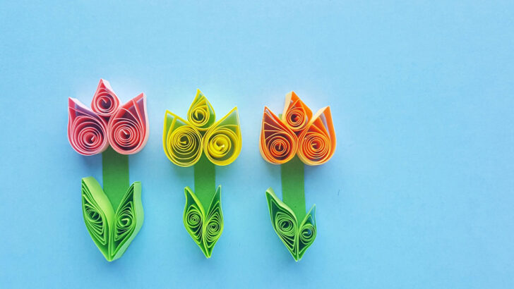 Paper Quilling Tulips – Paper Craft for Spring
