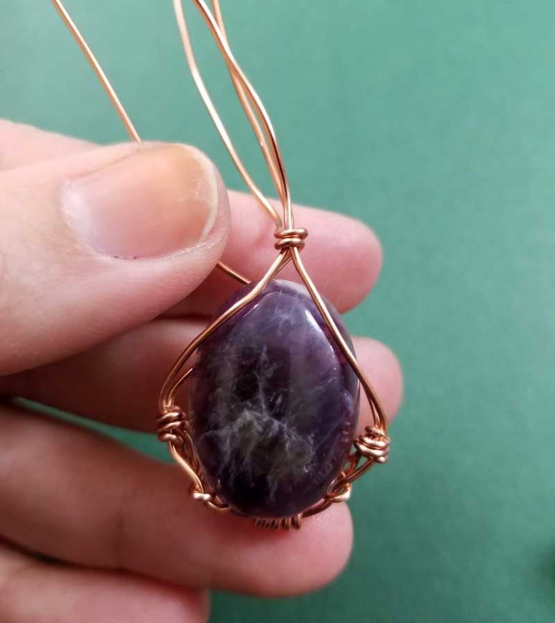 How to wrap crystals with wire * Moms and Crafters