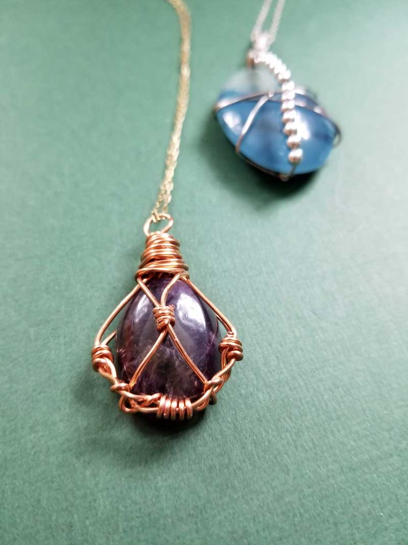 How to wrap crystals with wire * Moms and Crafters