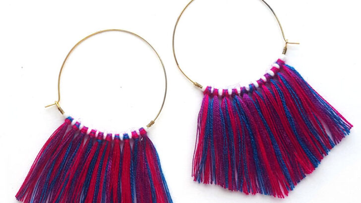 Fringe Earrings DIY – Hoop Fringe Earrings