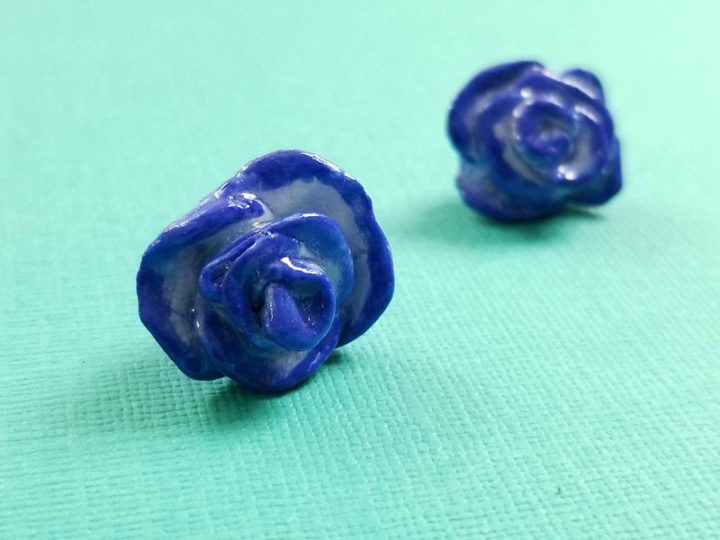 Clay Rose Earrings