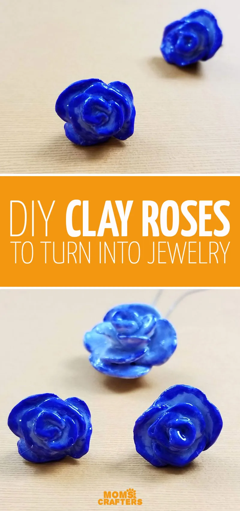 Make DIY clay roses and turn them into beautiful pendants and earrings for beginners. First learn how to make clay rose earrings then turn it into a pendant too. 