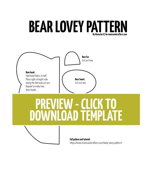 Click to download baby lovey pattern preview