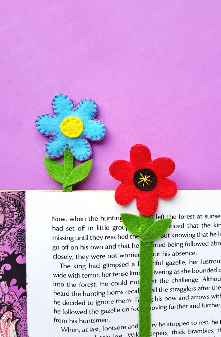 Flower Bookmarks Craft Make a Felt Flower Pot Bookmark!