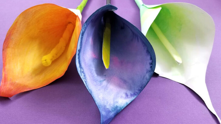 How to Make a Paper Calla Lily – Watercolor Paper Flowers