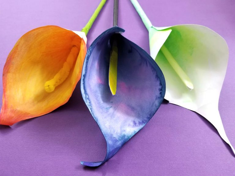 How to Make a Paper Calla Lily – Watercolor Paper Flowers