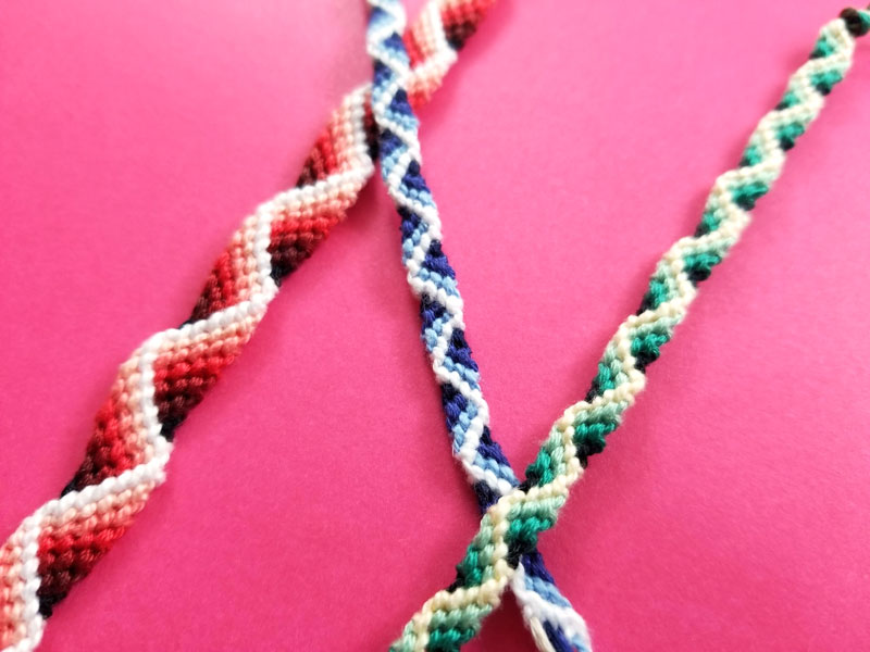 Rainbow zig zag shop friendship bracelet