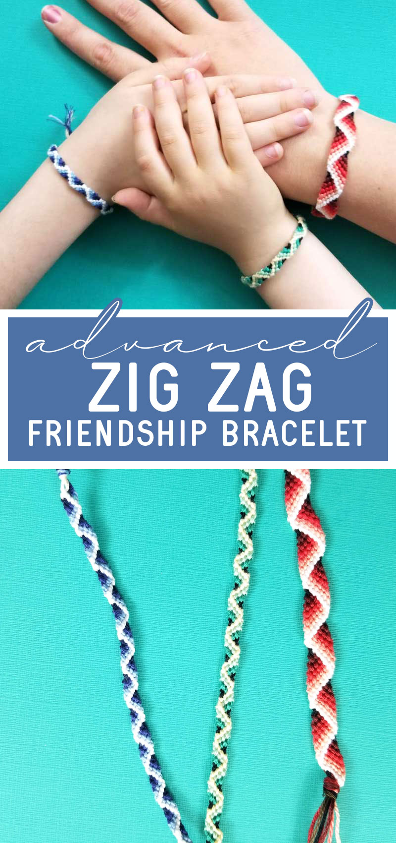Zig Zag Friendship Bracelet Pattern with a 3D effect! * Moms and Crafters