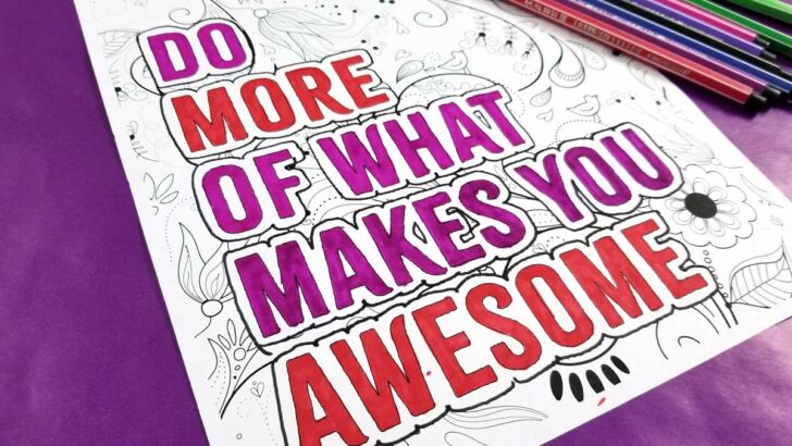 Empowering Coloring pages for girls 10 and up
