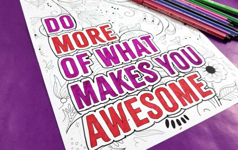 Empowering Coloring pages for girls 10 and up