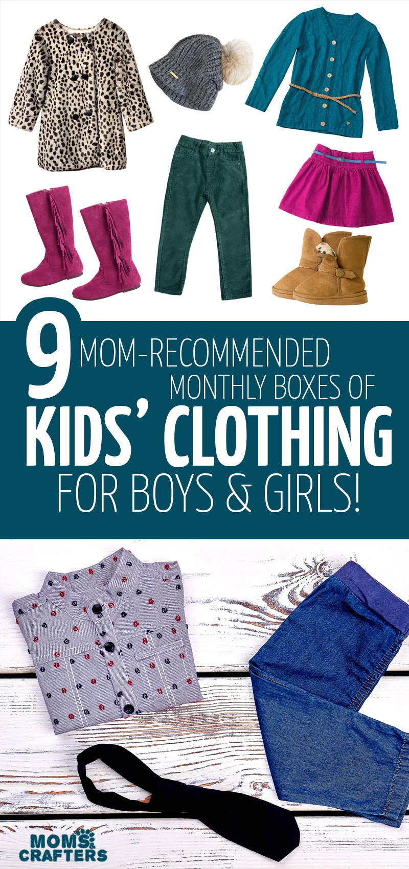 Get monthly clothing deliveries to your home with these favorite kids monthly clothing box subscriptions for boys and girls!