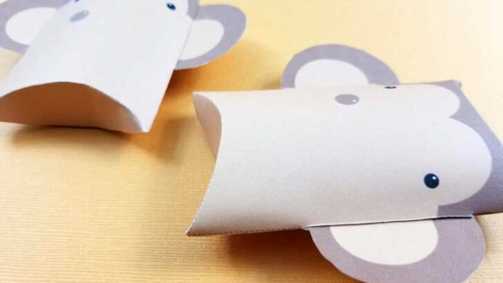 Monkey Party Favors – free printable treat boxes