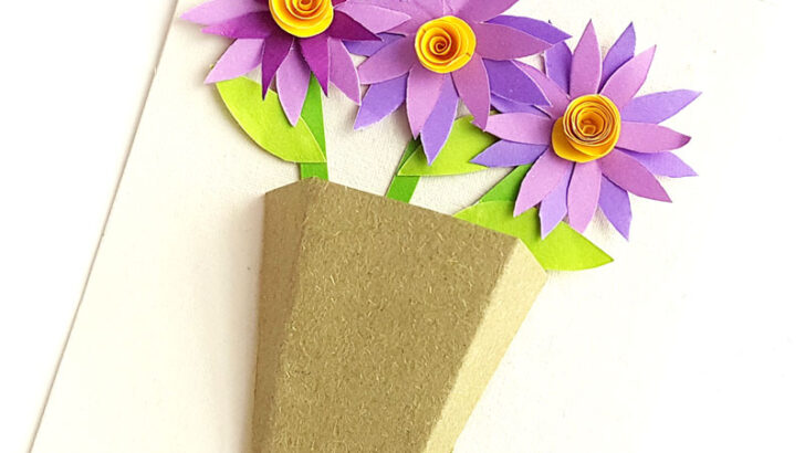 3D Flower Bouquet Card – Paper Flower DIY Card