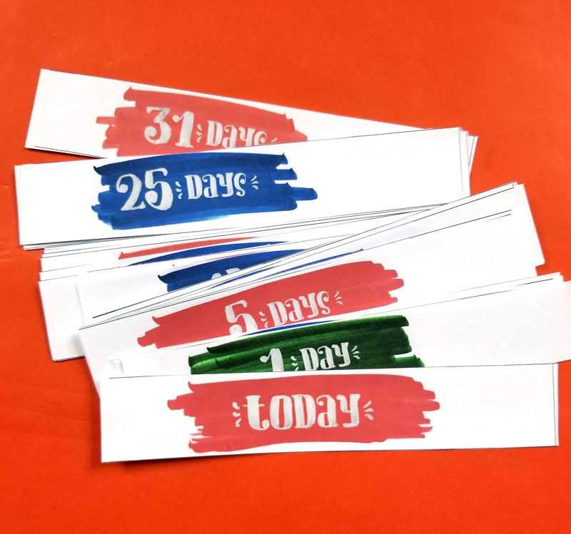 Free printable vacation countdown calendar - Paper Chain