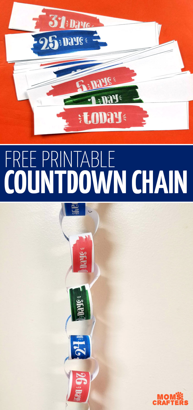 free printable vacation countdown calendar paper chain