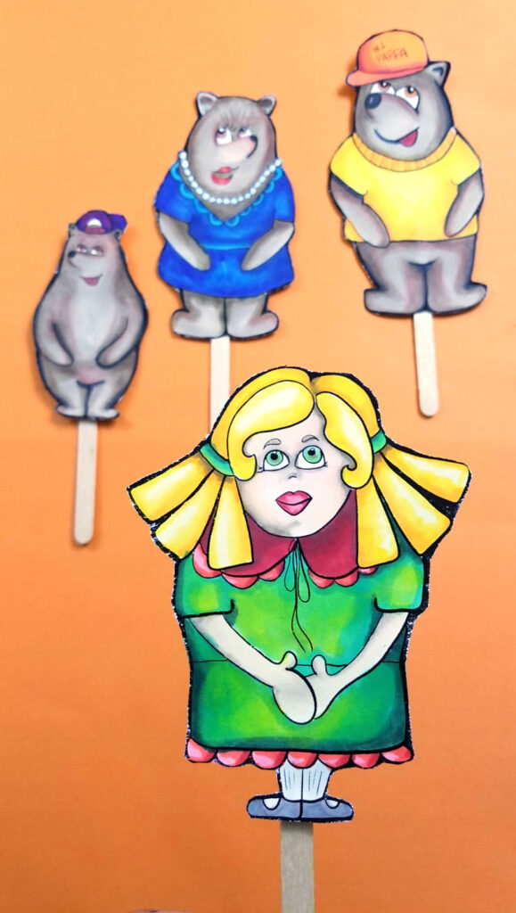 Goldilocks And The Three Bears Puppets