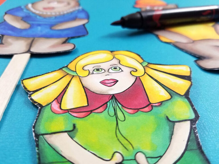 Goldilocks and the Three Bears Printable Puppets * Moms and Crafters