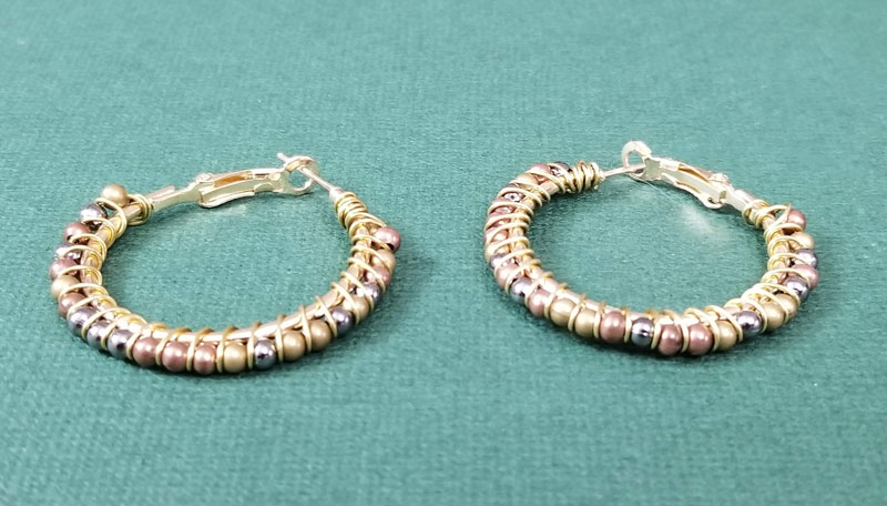 How to wire wrap hoop earrings Moms and Crafters