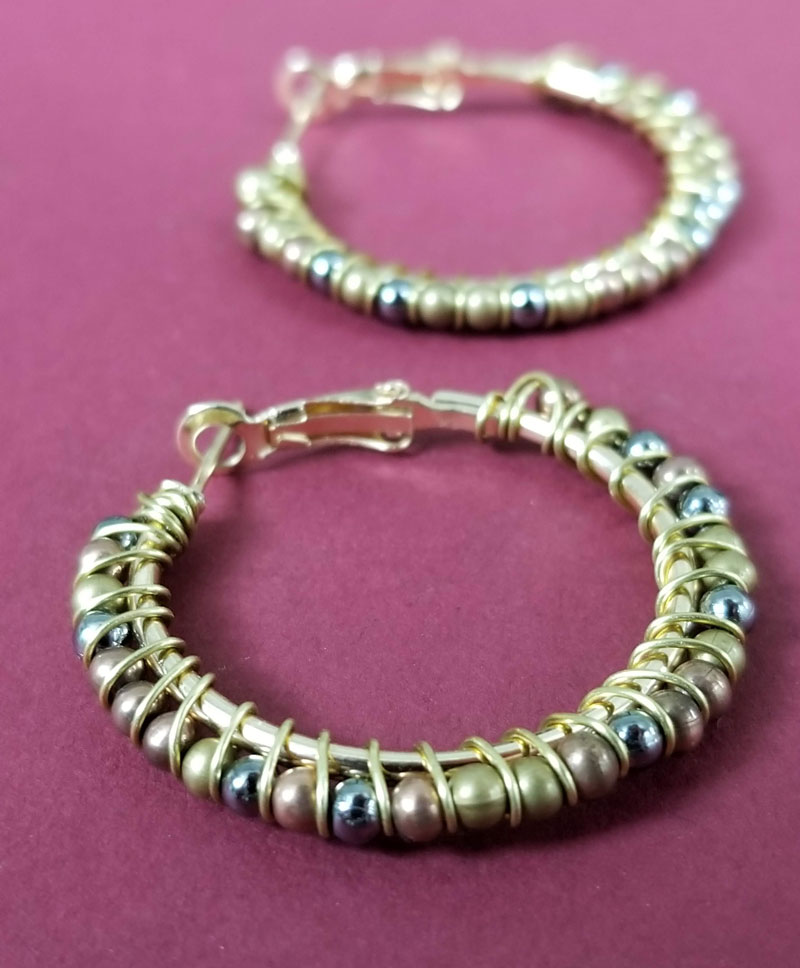 Wire Wrapped Hoop Earring Tutorial - Jewelry Tutorial Headquarters